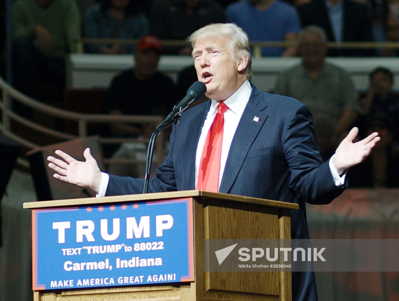 U.S. Republican presidential candidate Donald Trump in Indiana