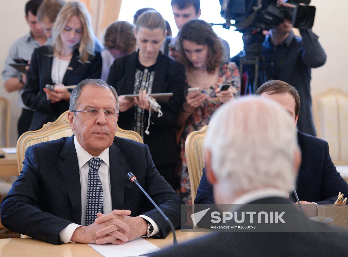 Russian Foreign Minister Sergei Lavrov meets with UN Special Envoy for Syria Staffan de Mistura
