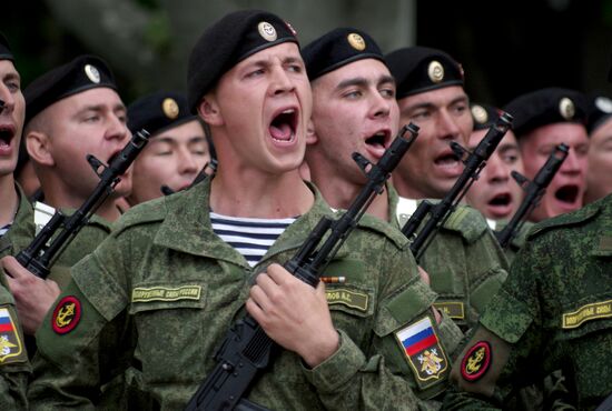 Victory Parade rehearsal in Sevastopol