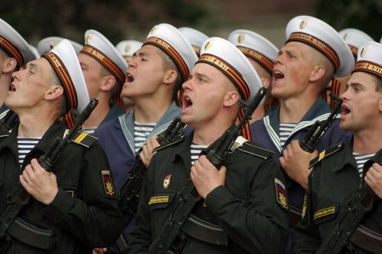 Victory Parade rehearsal in Sevastopol