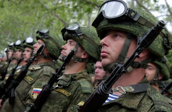 Victory Parade rehearsal in Sevastopol