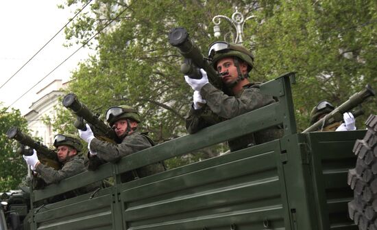 Victory Parade rehearsal in Sevastopol
