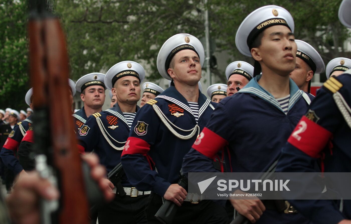 Victory Parade rehearsal in Sevastopol