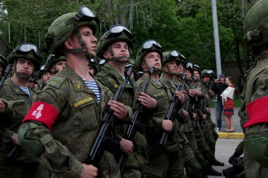 Victory Parade rehearsal in Sevastopol