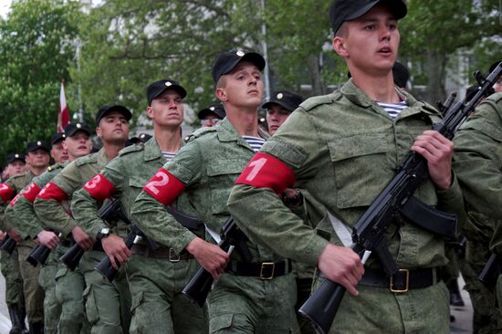 Victory Parade rehearsal in Sevastopol