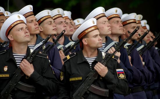 Victory Parade rehearsal in Sevastopol