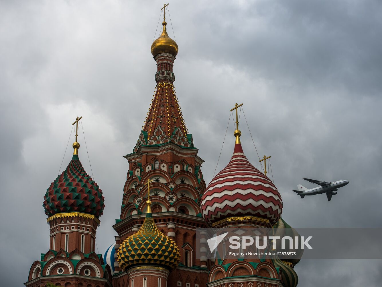 Russian military aircraft during Victory Day parade rehearsal