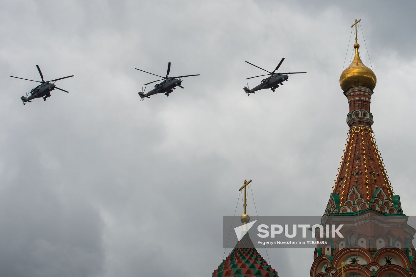 Russian military aircraft during Victory Day parade rehearsal