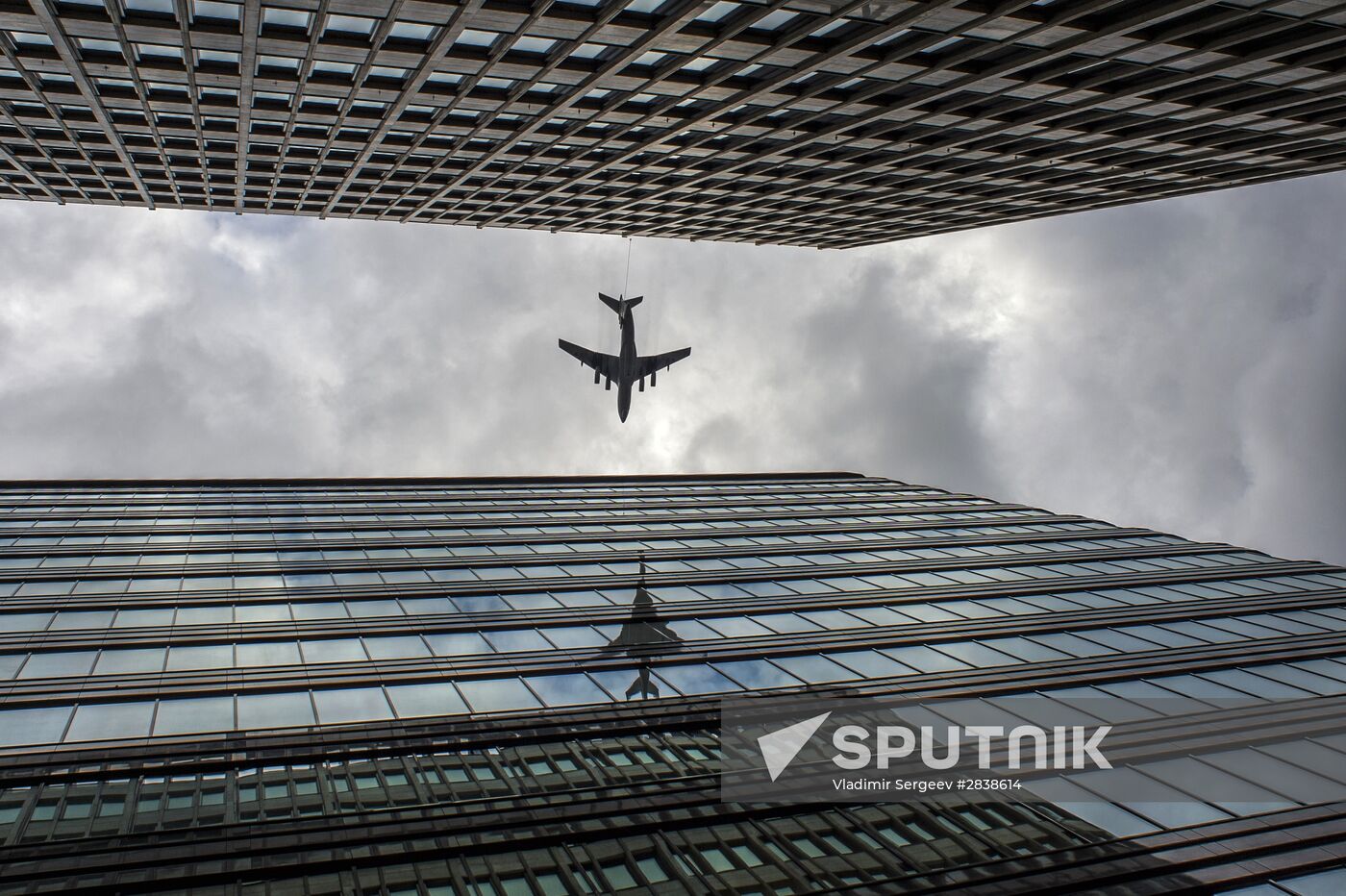 Russian military aircraft during Victory Day parade rehearsal