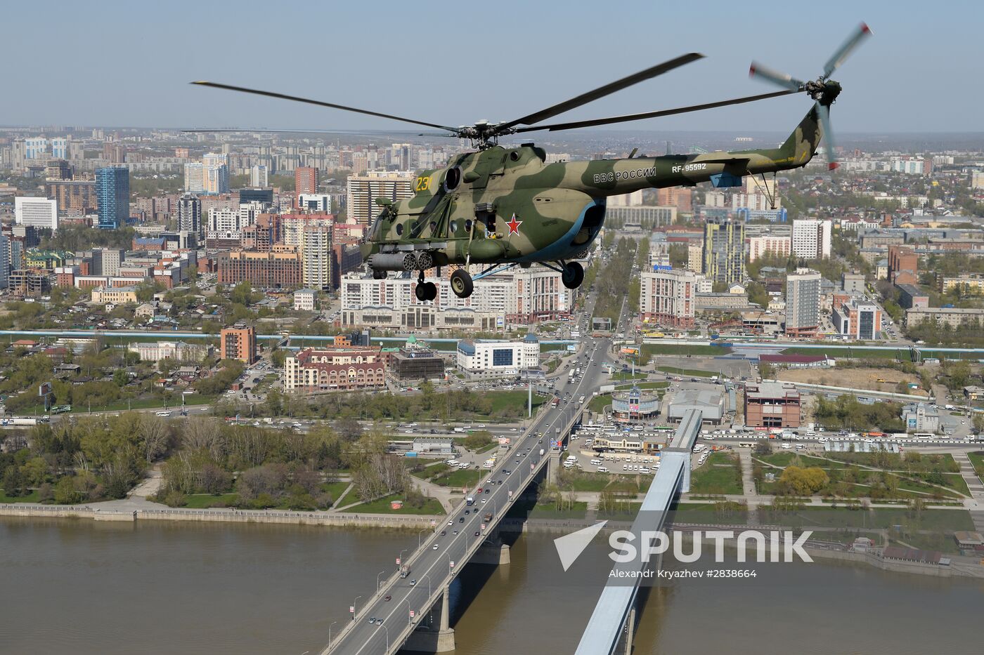 Victory Day parade rehearsal in Novosibirsk