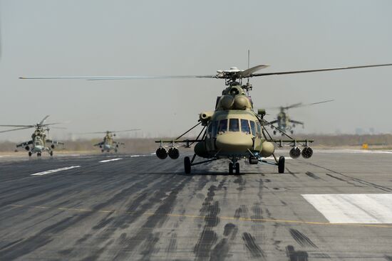 Victory Day parade rehearsal in Novosibirsk