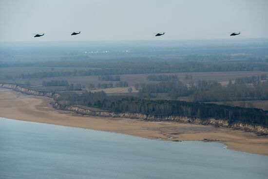 Victory Day parade rehearsal in Novosibirsk