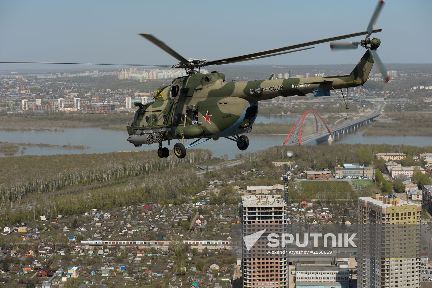 Victory Day parade rehearsal in Novosibirsk