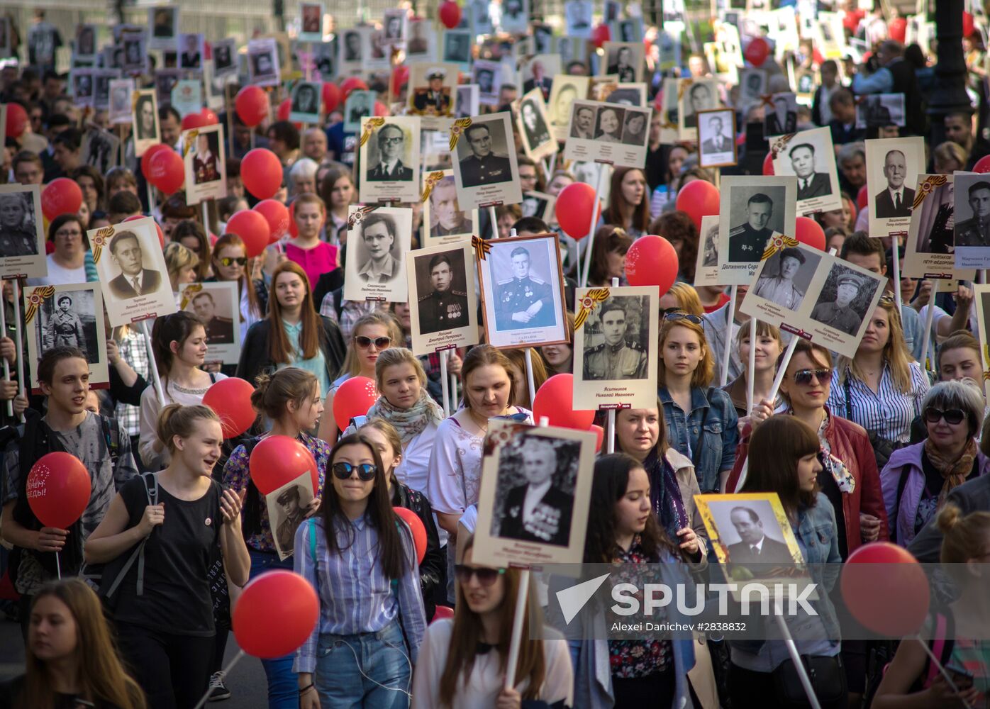 Immortal Regiment patriotic action in St.Petersburg