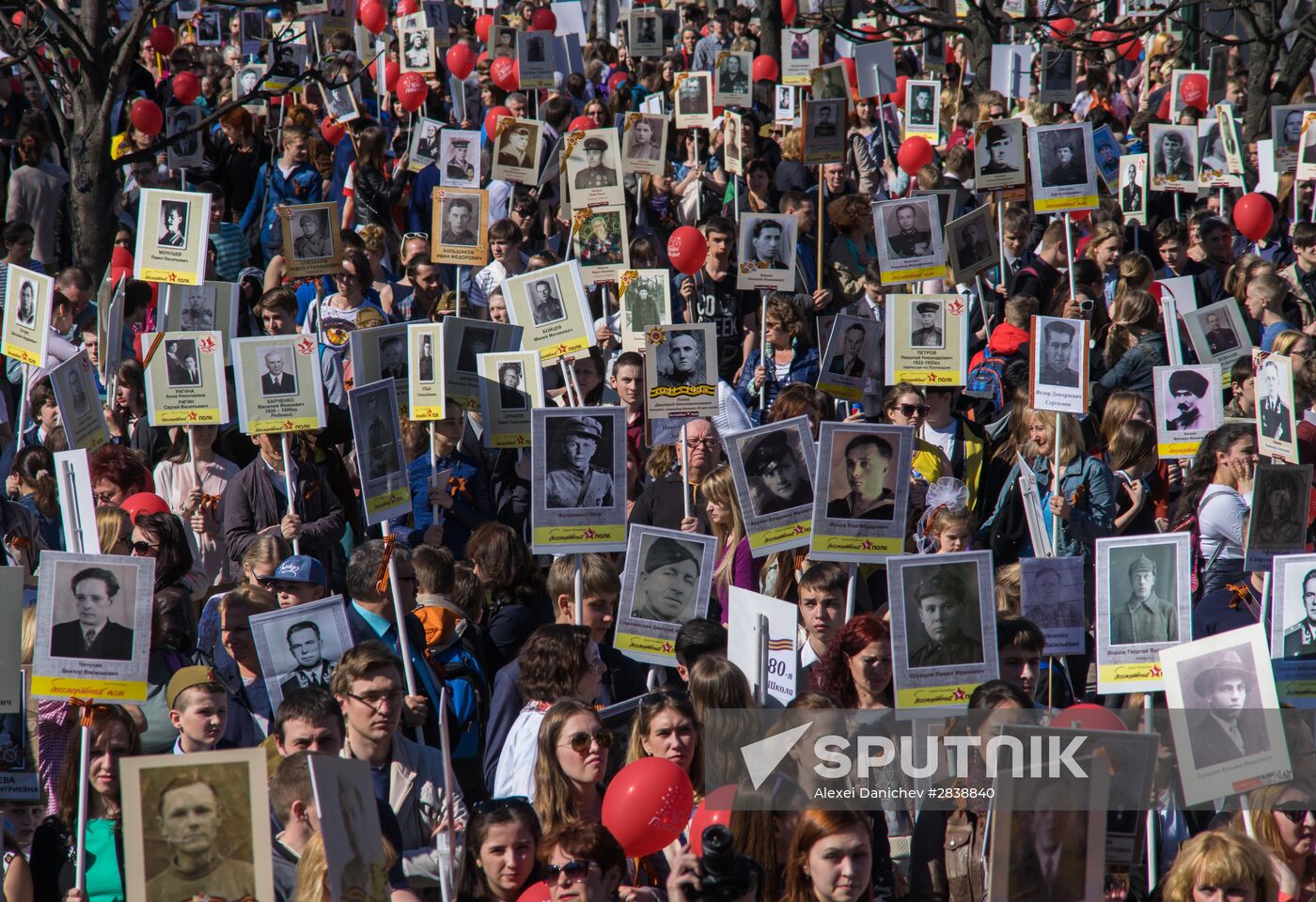 Immortal Regiment patriotic action in St.Petersburg