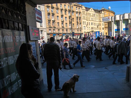 Immortal Regiment patriotic action in St.Petersburg