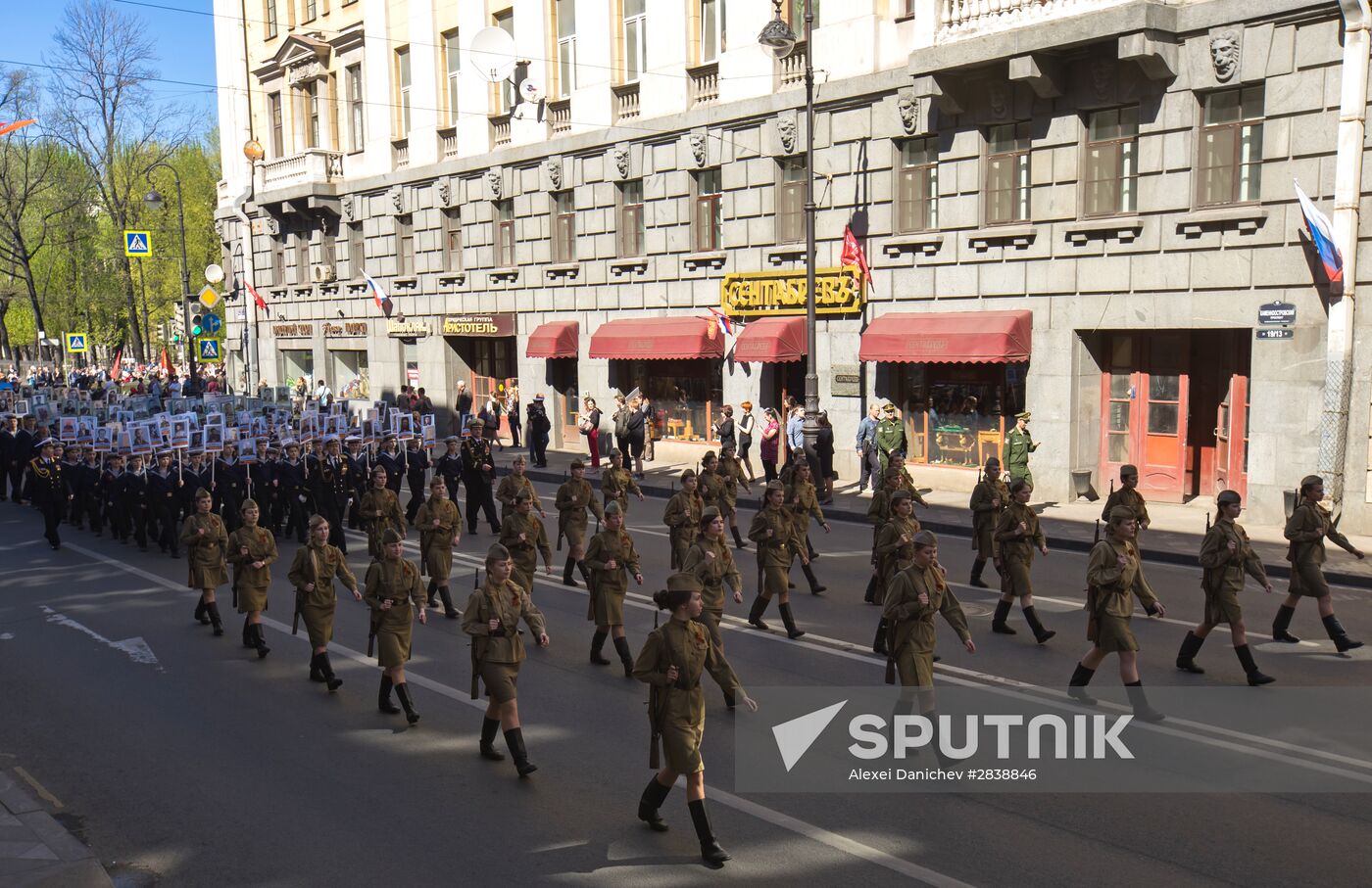 Immortal Regiment patriotic action in St.Petersburg