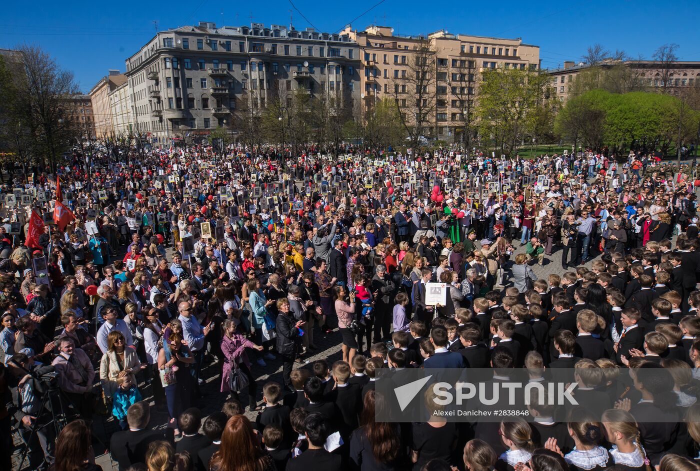 Immortal Regiment patriotic action in St.Petersburg