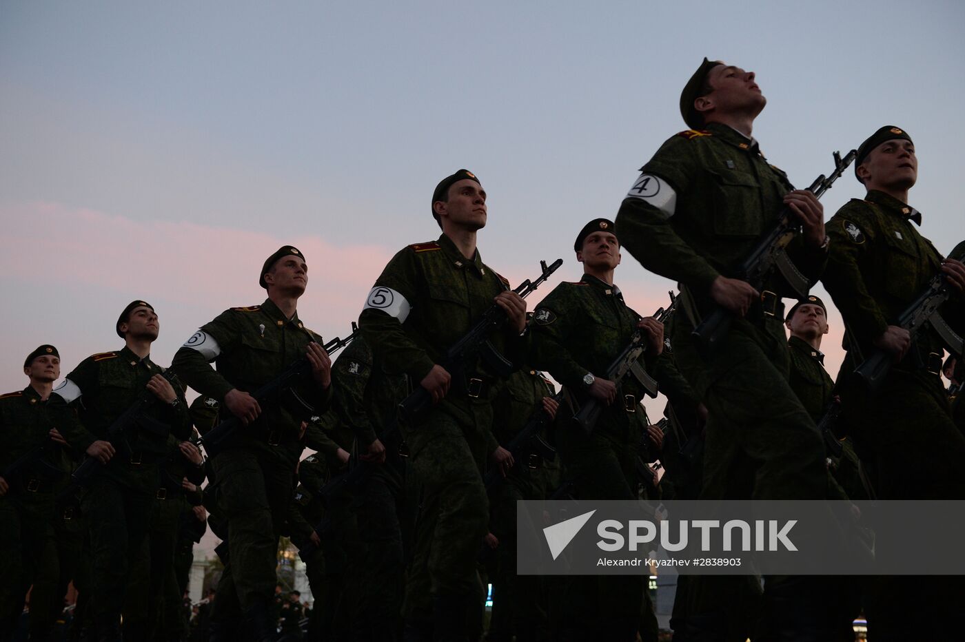 Victory Day parade rehearsal in Novosibirsk