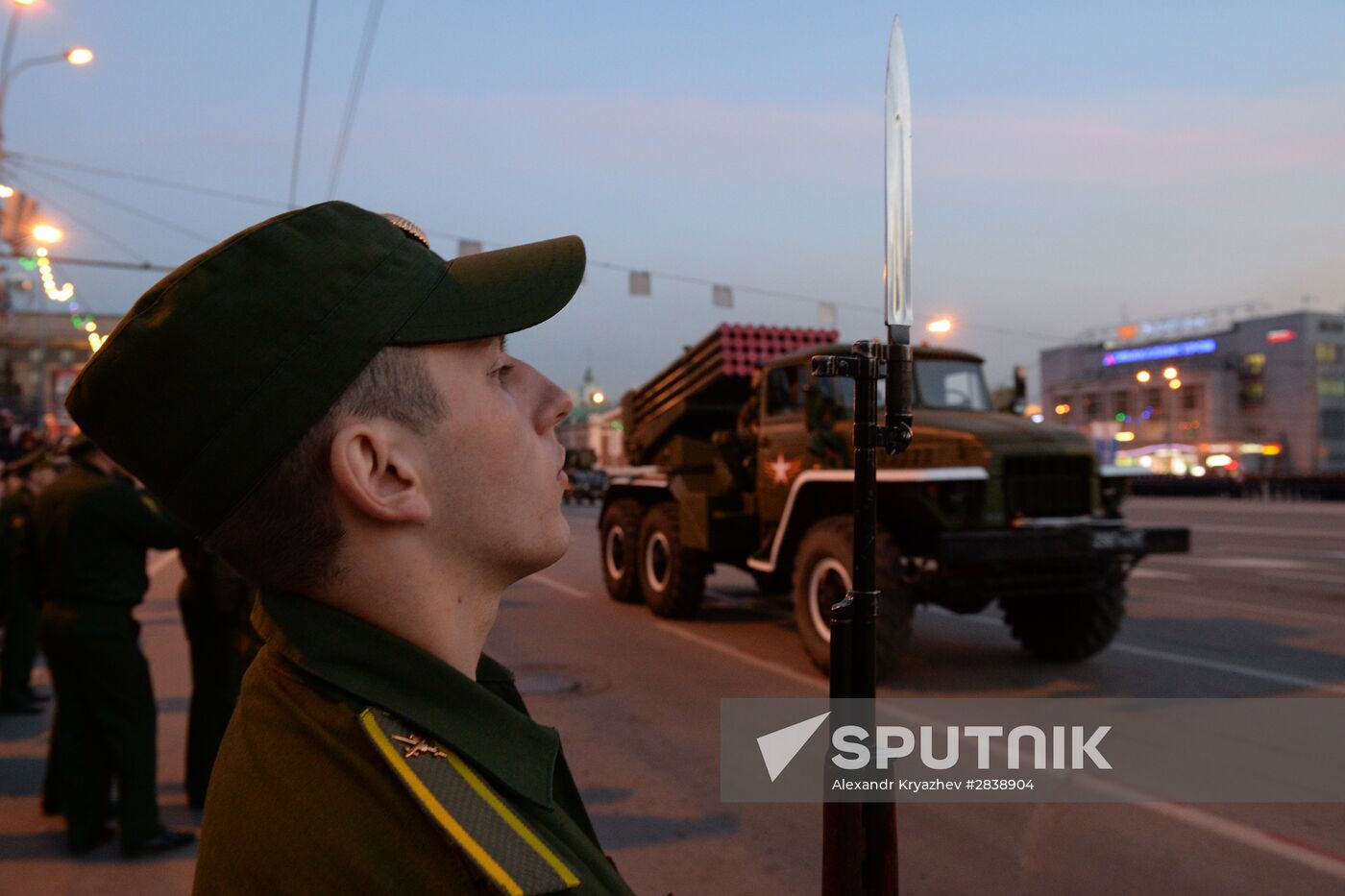 Victory Day parade rehearsal in Novosibirsk