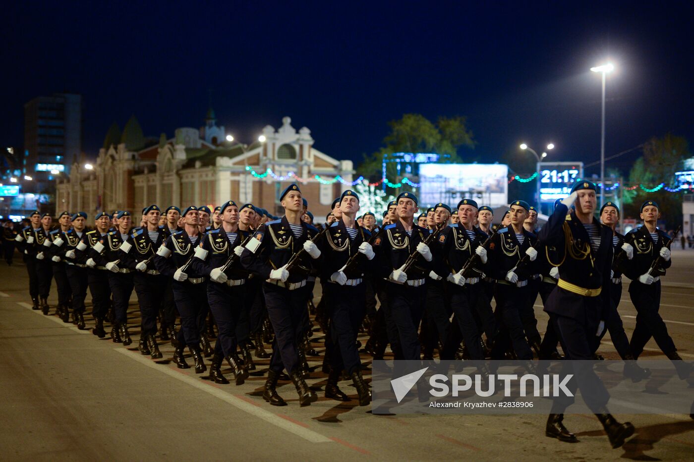 Victory Day parade rehearsal in Novosibirsk