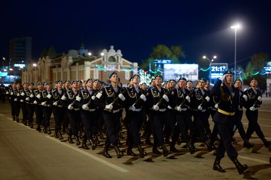 Victory Day parade rehearsal in Novosibirsk