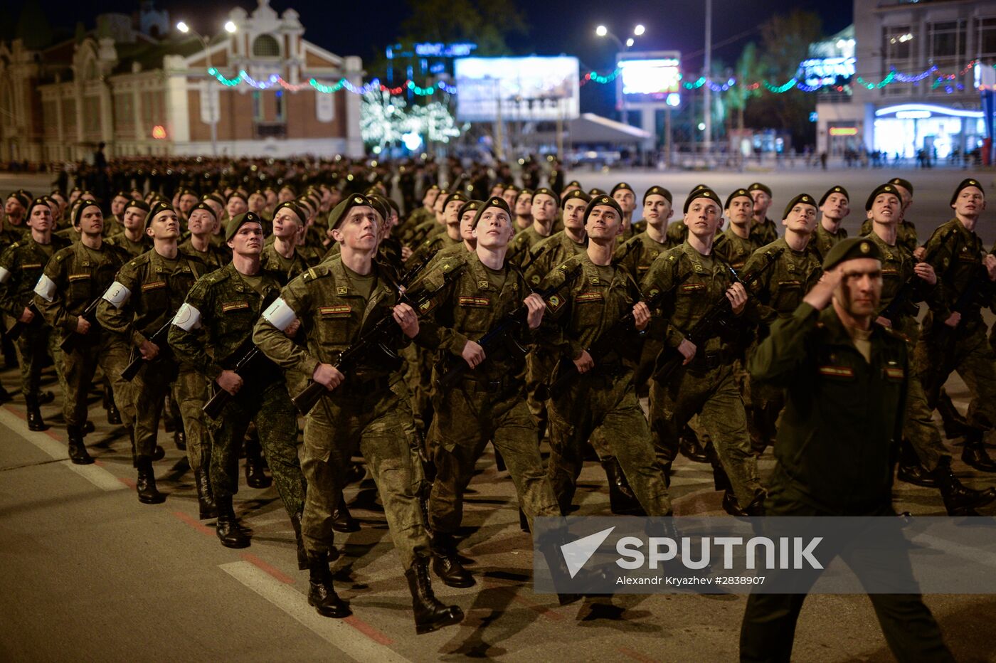 Victory Day parade rehearsal in Novosibirsk