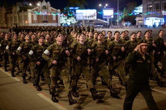 Victory Day parade rehearsal in Novosibirsk