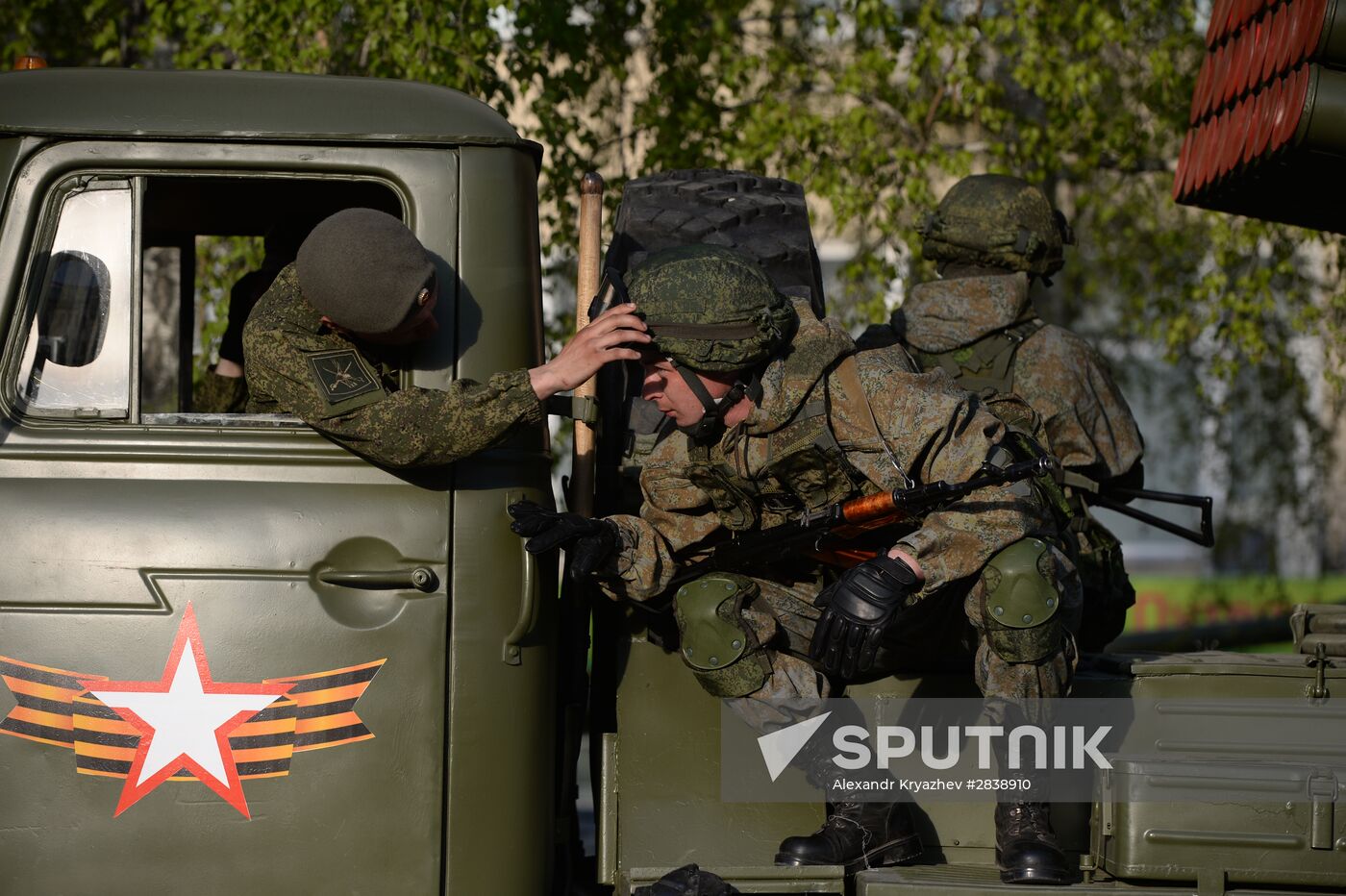 Victory Day parade rehearsal in Novosibirsk