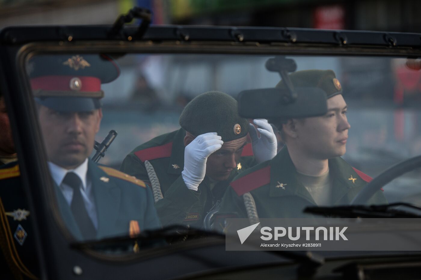 Victory Day parade rehearsal in Novosibirsk