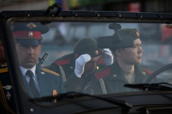 Victory Day parade rehearsal in Novosibirsk