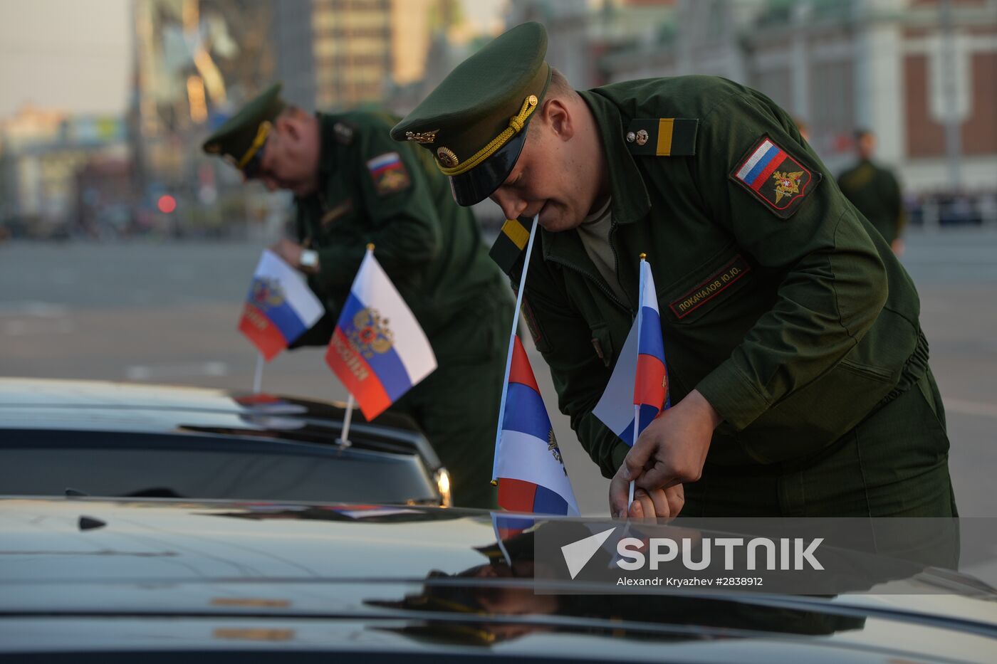 Victory Day parade rehearsal in Novosibirsk