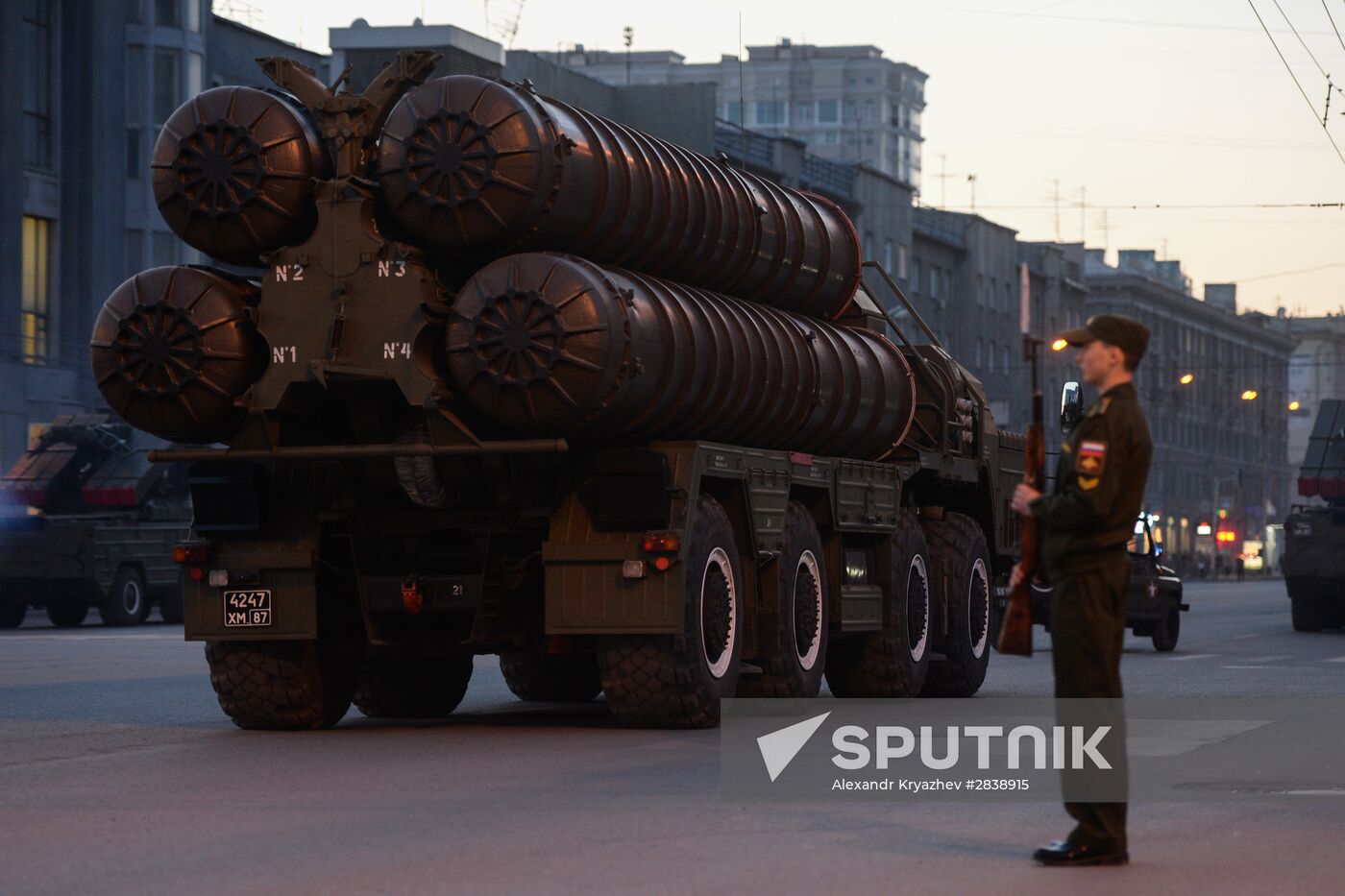 Victory Day parade rehearsal in Novosibirsk