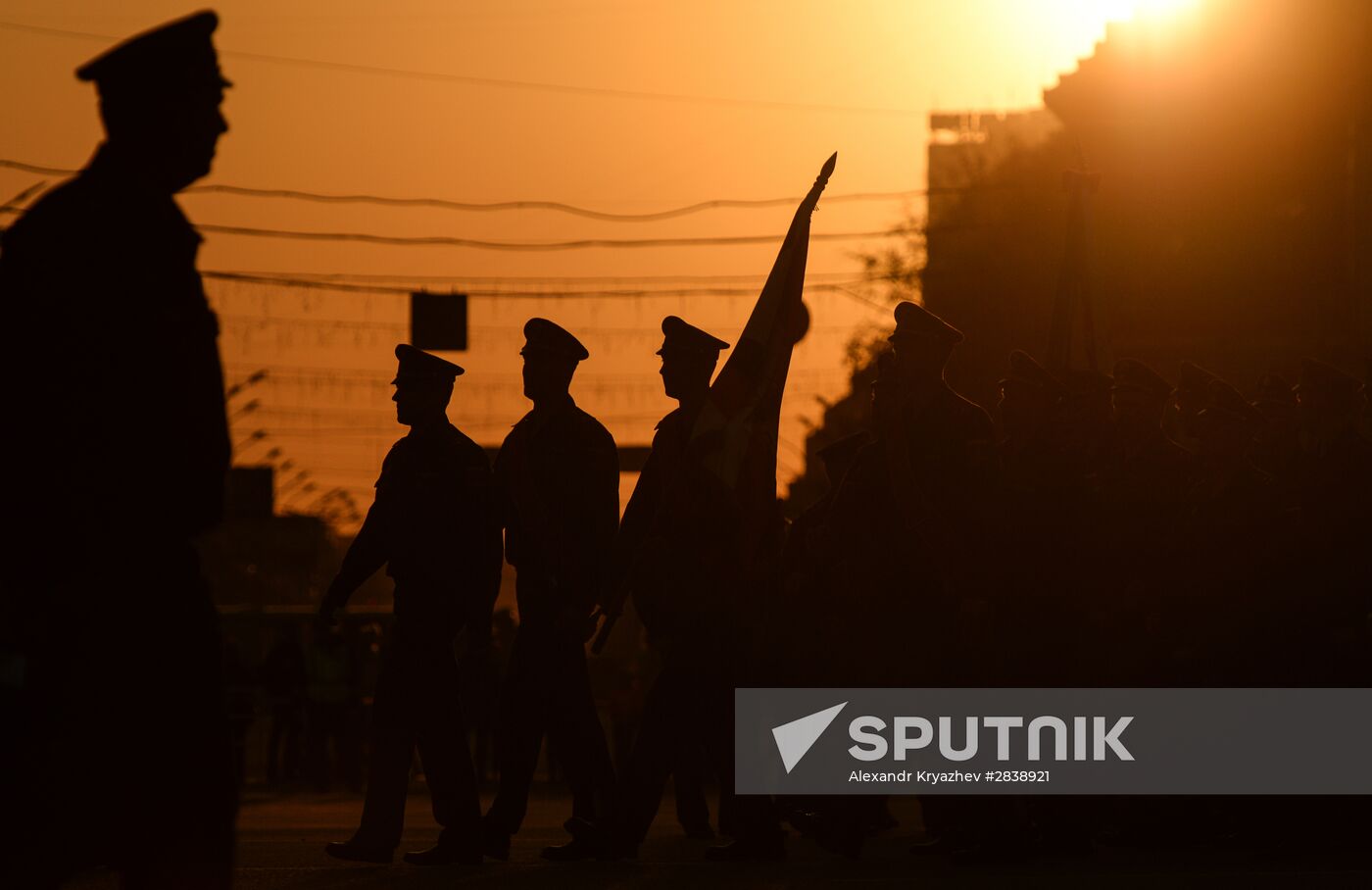 Victory Day parade rehearsal in Novosibirsk