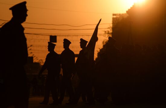 Victory Day parade rehearsal in Novosibirsk