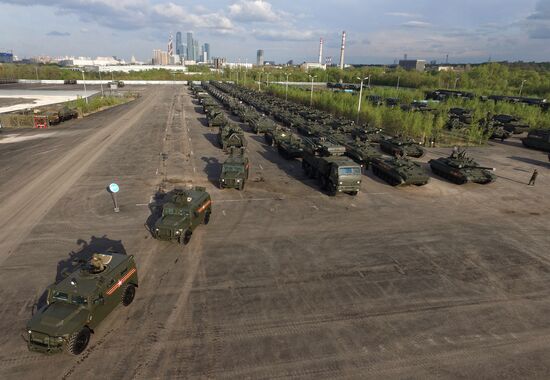 Preparations for Victory Day parade in Moscow