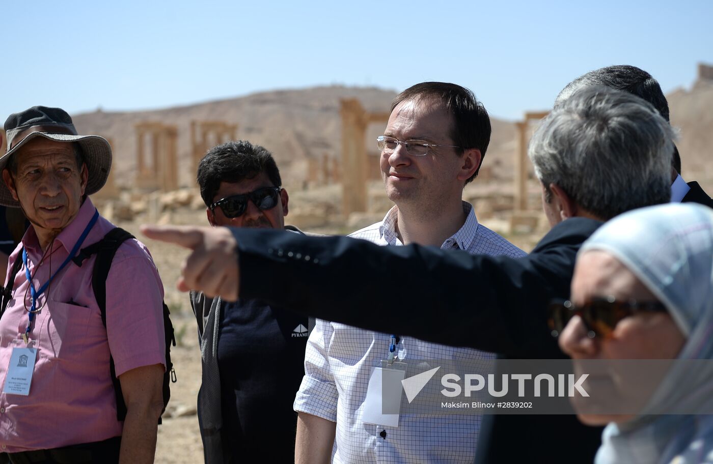 Russian Minister of Culture Vladimir Medinsky in Palmyra