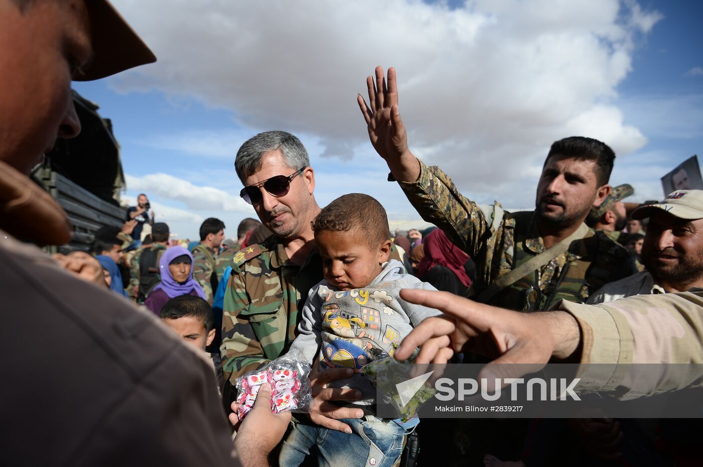 Distribution of Russian humanitarian aid in Syria