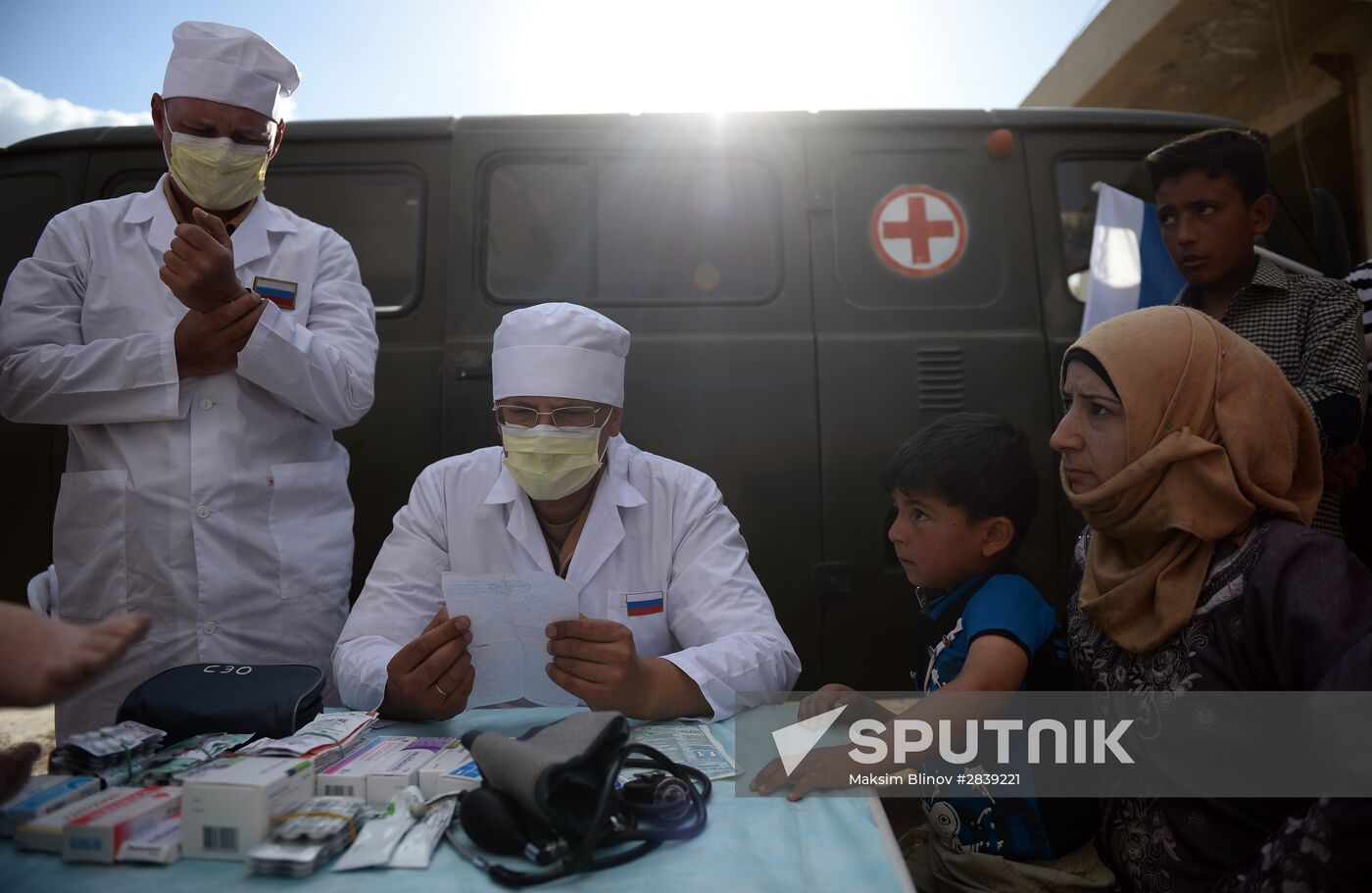Distribution of Russian humanitarian aid in Syria