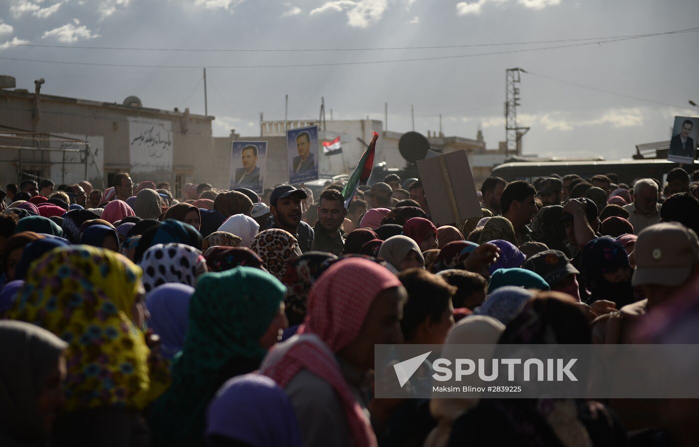 Distribution of Russian humanitarian aid in Syria