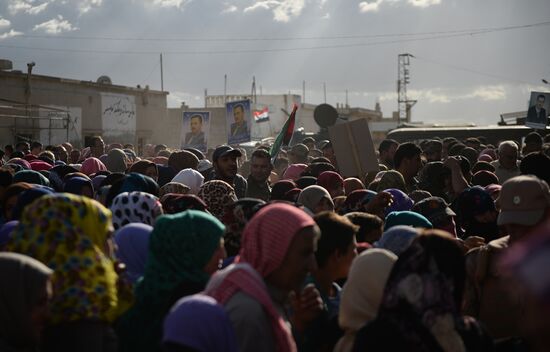 Distribution of Russian humanitarian aid in Syria