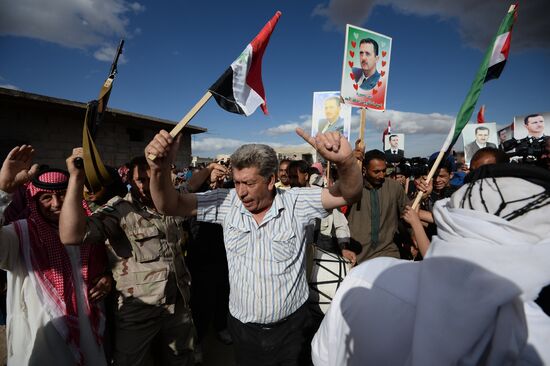 Distribution of Russian humanitarian aid in Syria