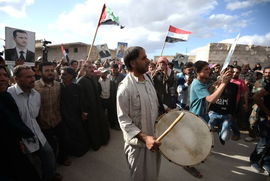 Distribution of Russian humanitarian aid in Syria