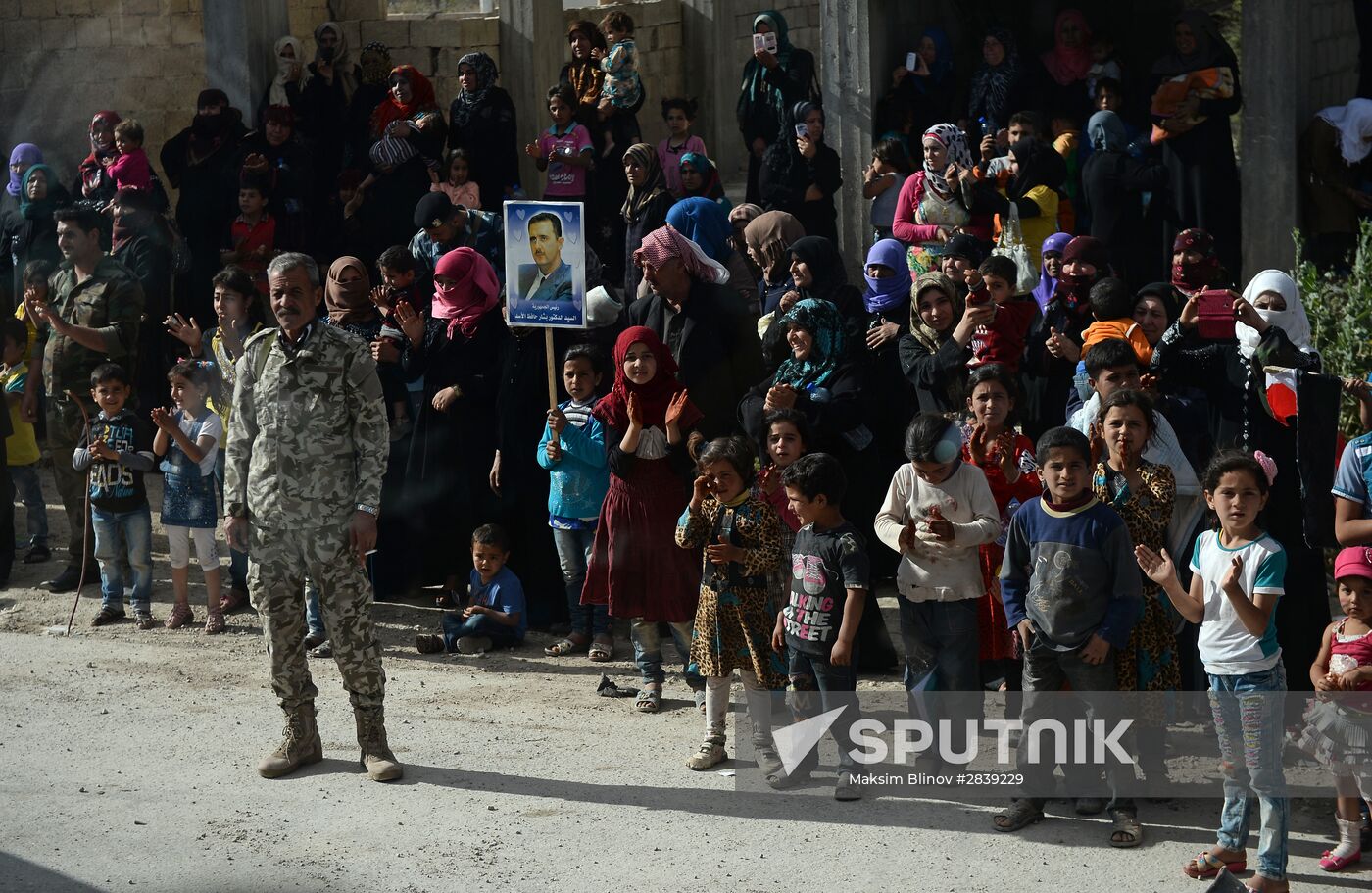 Distribution of Russian humanitarian aid in Syria