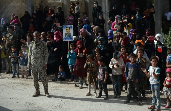 Distribution of Russian humanitarian aid in Syria