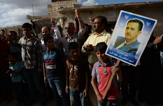 Distribution of Russian humanitarian aid in Syria