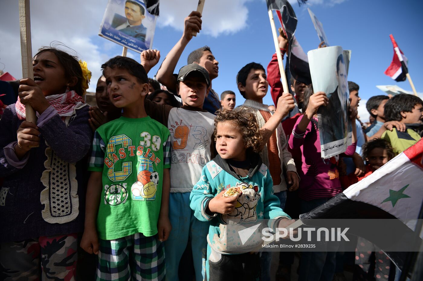 Distribution of Russian humanitarian aid in Syria
