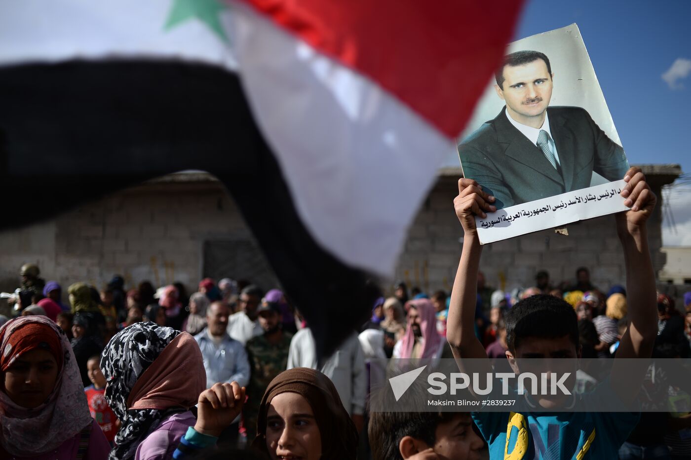 Distribution of Russian humanitarian aid in Syria