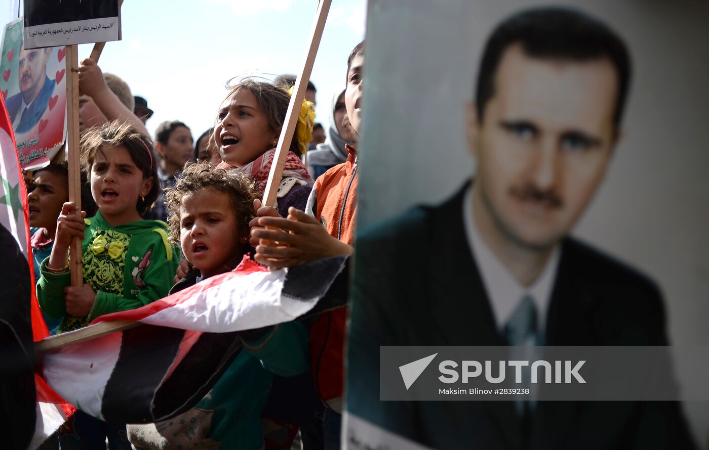 Distribution of Russian humanitarian aid in Syria