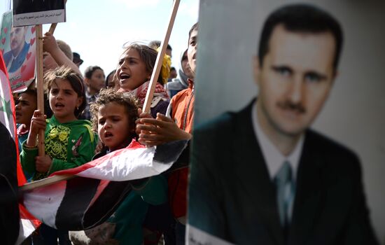 Distribution of Russian humanitarian aid in Syria